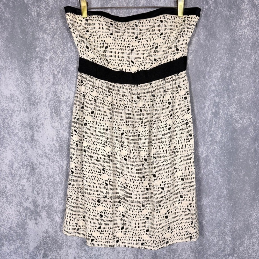 Theory Idalia Morocco Dress Womens 4 Silk Strapless Tiered A0102624